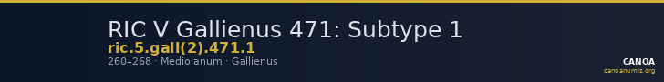 RIC V Gallienus 471: Subtype 1 — CANOA