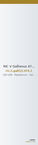 RIC V Gallienus 474: Subtype 1 — CANOA