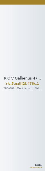 RIC V Gallienus 478c: Subtype 1 — CANOA