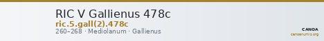RIC V Gallienus 478c — CANOA