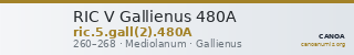 RIC V Gallienus 480A — CANOA