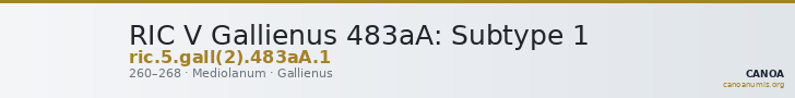 RIC V Gallienus 483aA: Subtype 1 — CANOA