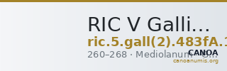 RIC V Gallienus 483fA: Subtype 1 — CANOA
