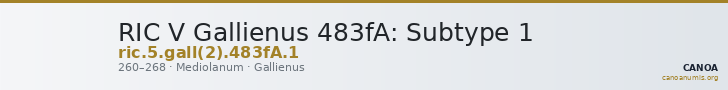 RIC V Gallienus 483fA: Subtype 1 — CANOA