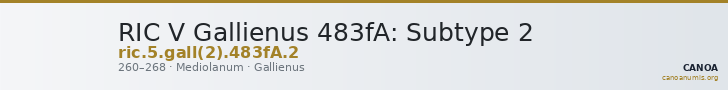 RIC V Gallienus 483fA: Subtype 2 — CANOA