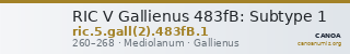 RIC V Gallienus 483fB: Subtype 1 — CANOA