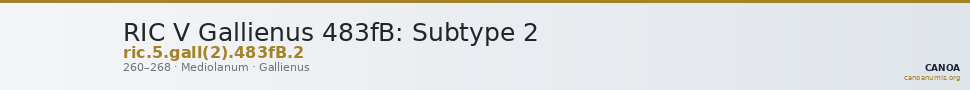 RIC V Gallienus 483fB: Subtype 2 — CANOA