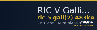 RIC V Gallienus 483kA: Subtype 2 — CANOA