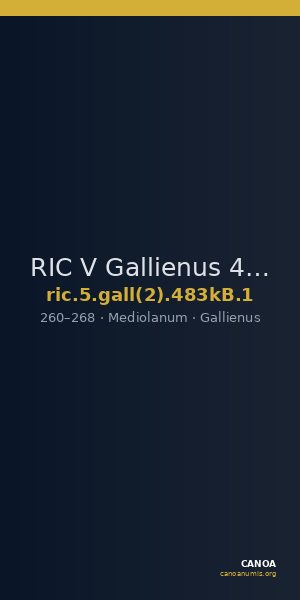 RIC V Gallienus 483kB: Subtype 1 — CANOA