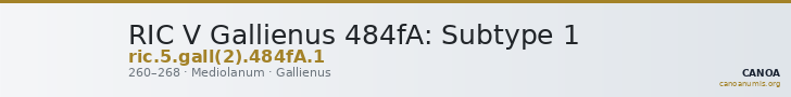 RIC V Gallienus 484fA: Subtype 1 — CANOA