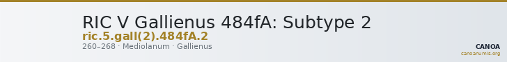 RIC V Gallienus 484fA: Subtype 2 — CANOA