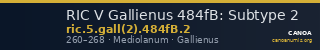 RIC V Gallienus 484fB: Subtype 2 — CANOA