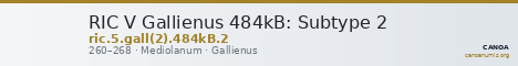 RIC V Gallienus 484kB: Subtype 2 — CANOA