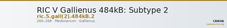 RIC V Gallienus 484kB: Subtype 2 — CANOA