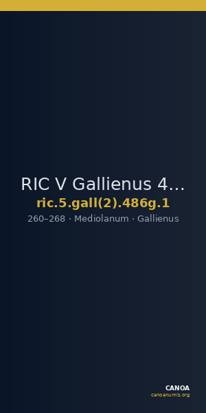 RIC V Gallienus 486g: Subtype 1 — CANOA
