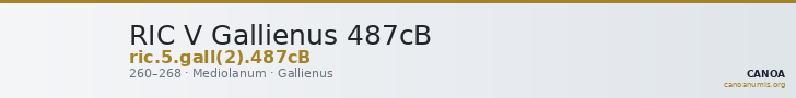RIC V Gallienus 487cB — CANOA