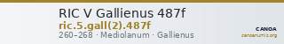 RIC V Gallienus 487f — CANOA