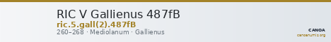 RIC V Gallienus 487fB — CANOA