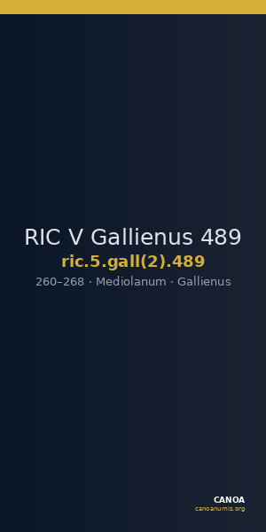 RIC V Gallienus 489 — CANOA