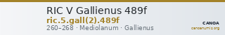 RIC V Gallienus 489f — CANOA