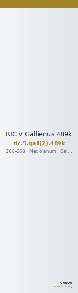 RIC V Gallienus 489k — CANOA