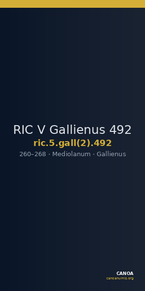 RIC V Gallienus 492 — CANOA
