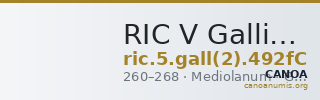 RIC V Gallienus 492fC — CANOA