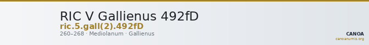 RIC V Gallienus 492fD — CANOA