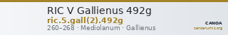 RIC V Gallienus 492g — CANOA