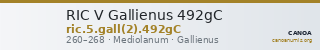 RIC V Gallienus 492gC — CANOA