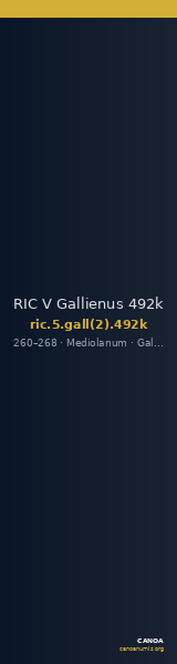 RIC V Gallienus 492k — CANOA