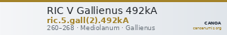 RIC V Gallienus 492kA — CANOA