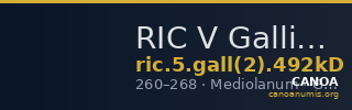 RIC V Gallienus 492kD — CANOA