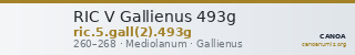 RIC V Gallienus 493g — CANOA