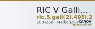 RIC V Gallienus 495l: Subtype 2 — CANOA