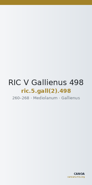RIC V Gallienus 498 — CANOA
