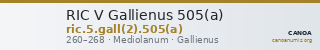 RIC V Gallienus 505(a) — CANOA