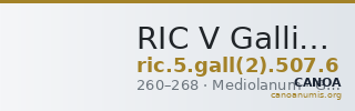 RIC V Gallienus 507: Subtype 6 — CANOA