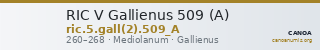 RIC V Gallienus 509 (A) — CANOA