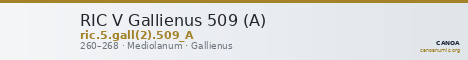 RIC V Gallienus 509 (A) — CANOA