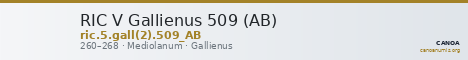 RIC V Gallienus 509 (AB) — CANOA