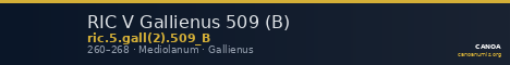 RIC V Gallienus 509 (B) — CANOA