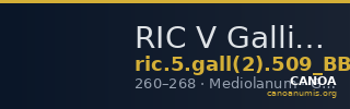 RIC V Gallienus 509 (BB) — CANOA