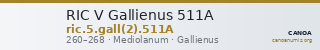 RIC V Gallienus 511A — CANOA