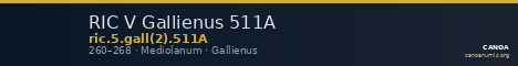 RIC V Gallienus 511A — CANOA