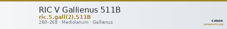 RIC V Gallienus 511B — CANOA