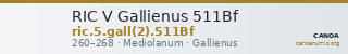 RIC V Gallienus 511Bf — CANOA