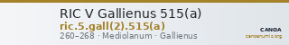 RIC V Gallienus 515(a) — CANOA