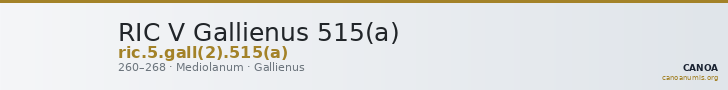 RIC V Gallienus 515(a) — CANOA