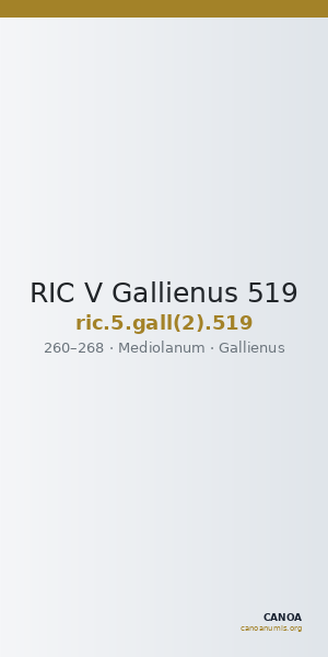 RIC V Gallienus 519 — CANOA